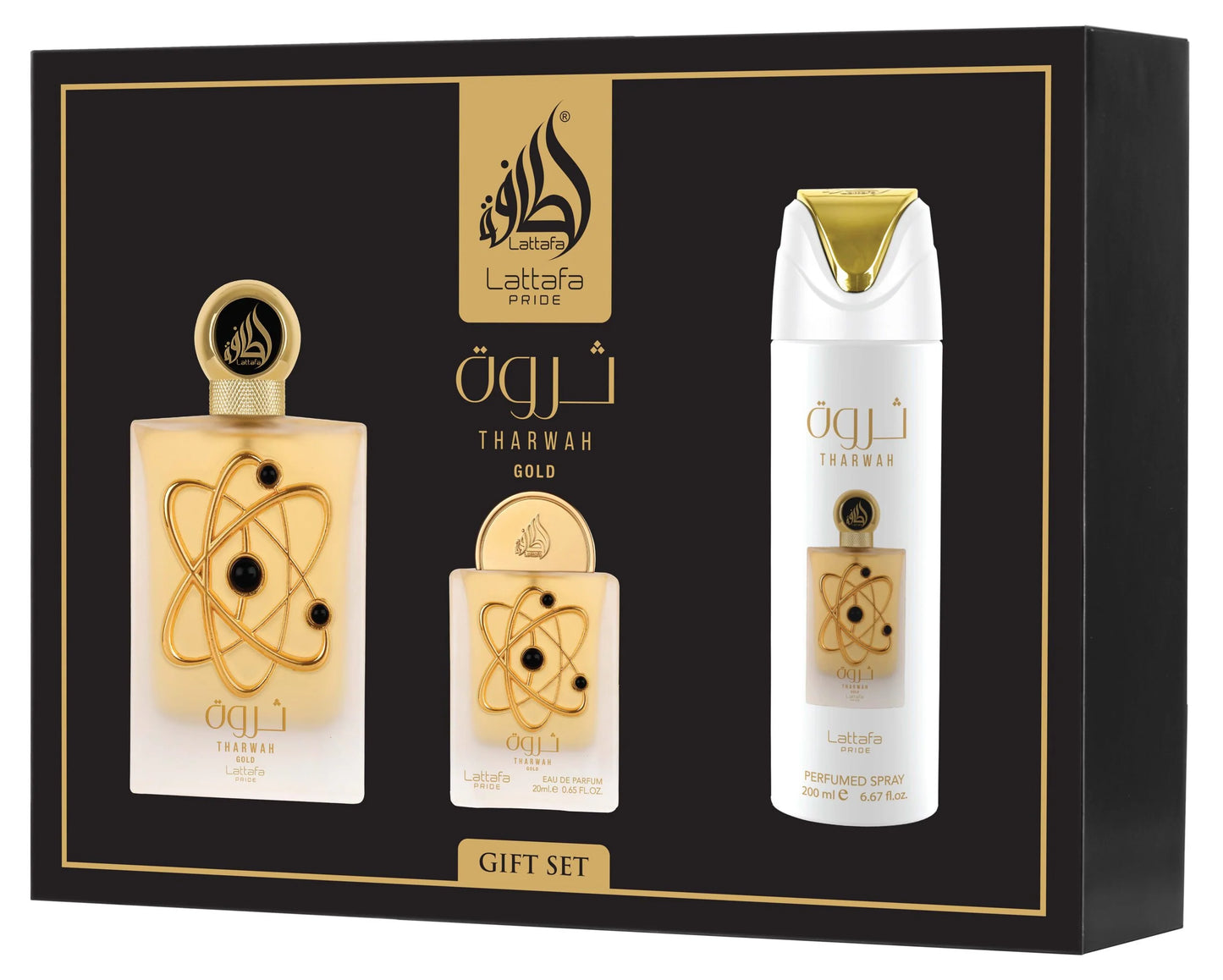 Tharwah Gold by Lattafa – Giftset